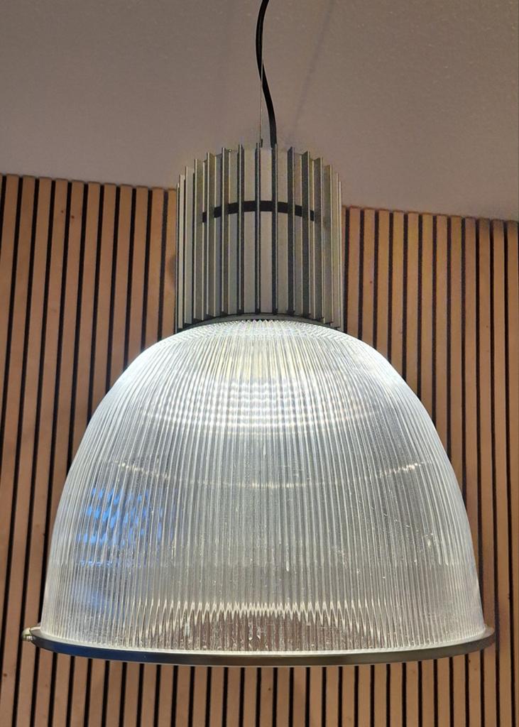 Grote Industriële Hanglamp met LED - Metaal & Kunststof, Ophalen of Verzenden