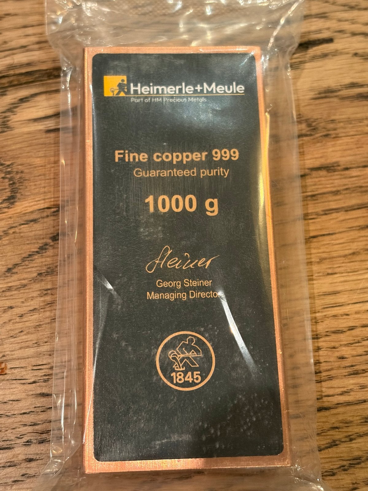 1 kilo Heimerle+Meule Koperbaar 999 koper, Verzenden, Koper