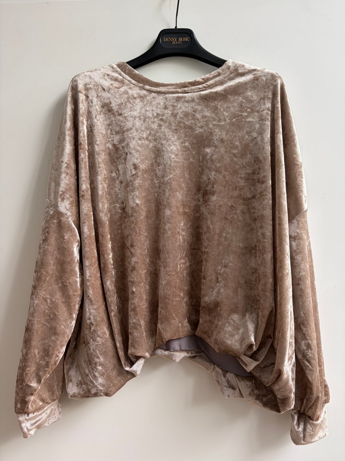 GARCONNE veloursen trui beige mt TU