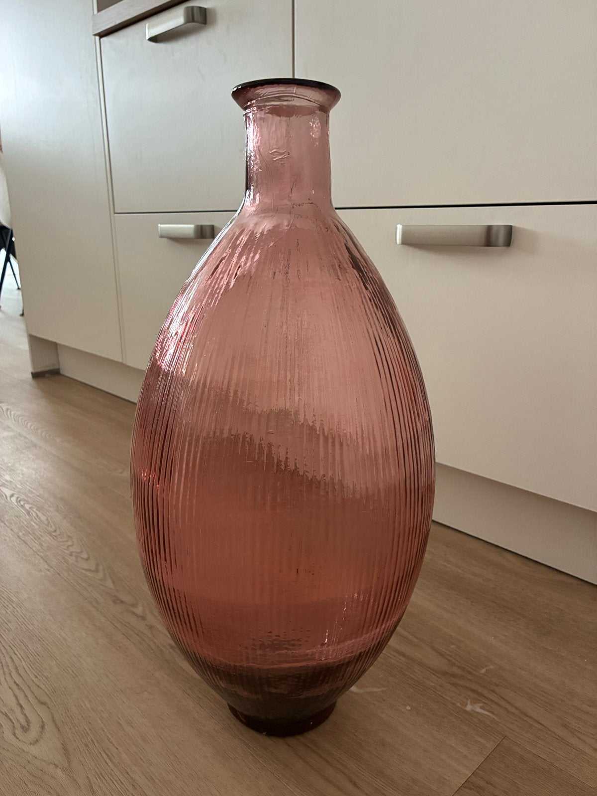 Mica Decorations vaas Firenza roze, Ophalen, Met patroon/structuur, Roze, Glas