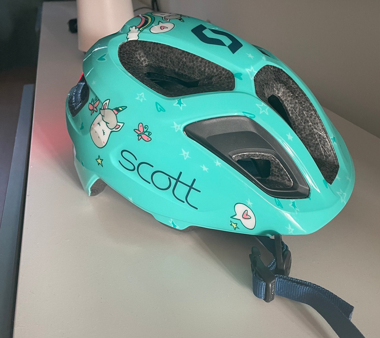 Kinderhelm meisje met licht merk scott, Ophalen of Verzenden, Zo goed als nieuw, Overige maten