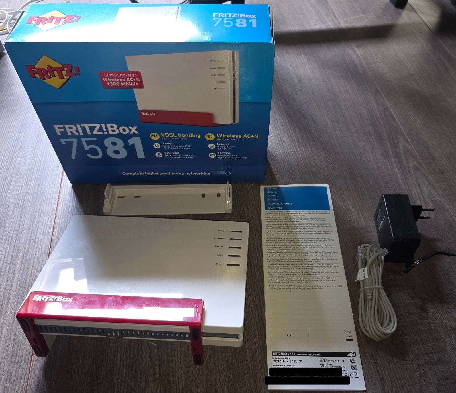 FRITZ!Box 7581 VDSL/ADSL-modem en WLAN-router, Overige merken, Ophalen of Verzenden, Zo goed als nieuw, Overige typen