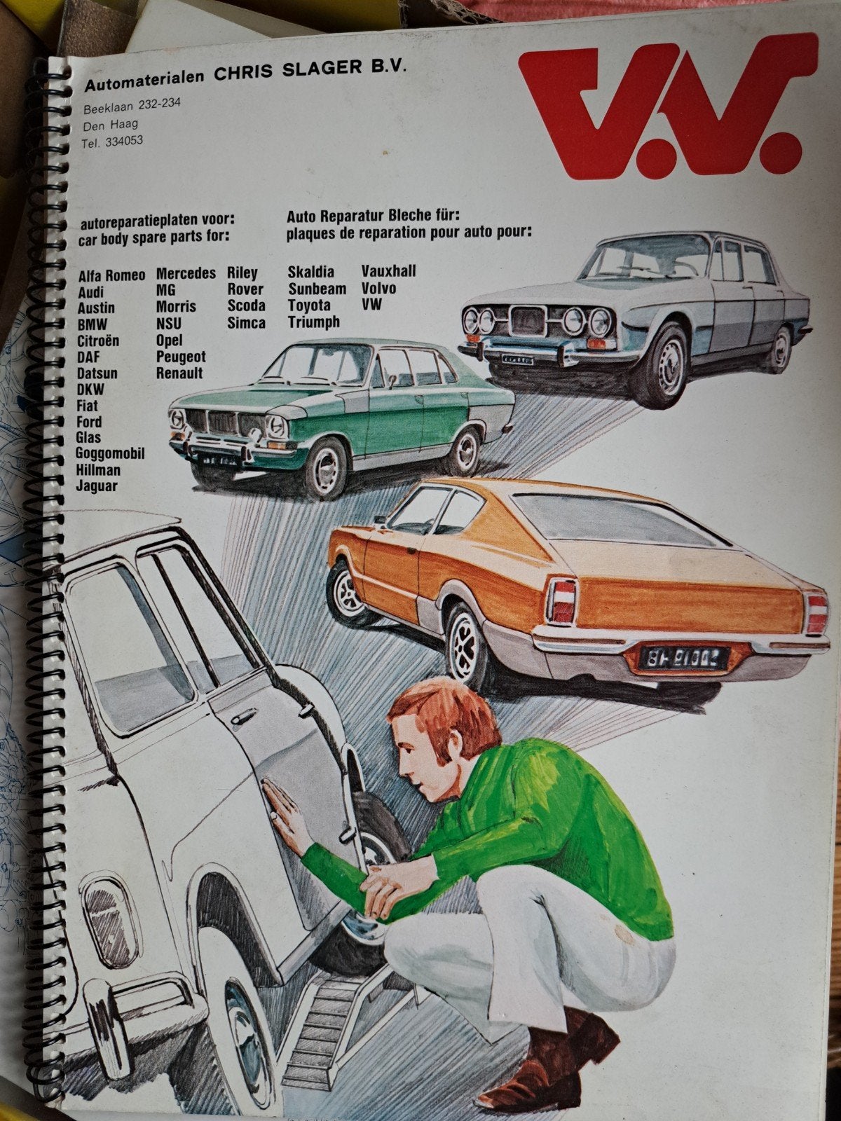 Automaterialen boek V.V., Ophalen of Verzenden, Algemeen