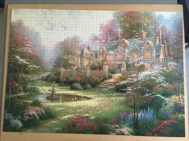 Puzzels van Thomas Kinkade, 1000/2000 stukjes, Ophalen of Verzenden, 500 t/m 1500 stukjes, Zo goed als nieuw, Legpuzzel