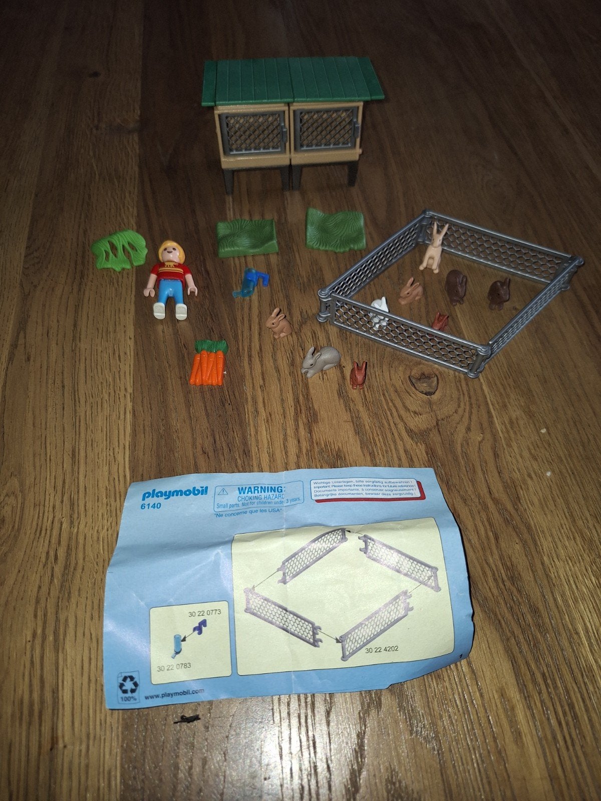 Playmobil 6140 Konijnenhok met buitenren, Kinderen en Baby's, Ophalen of Verzenden, Gebruikt
