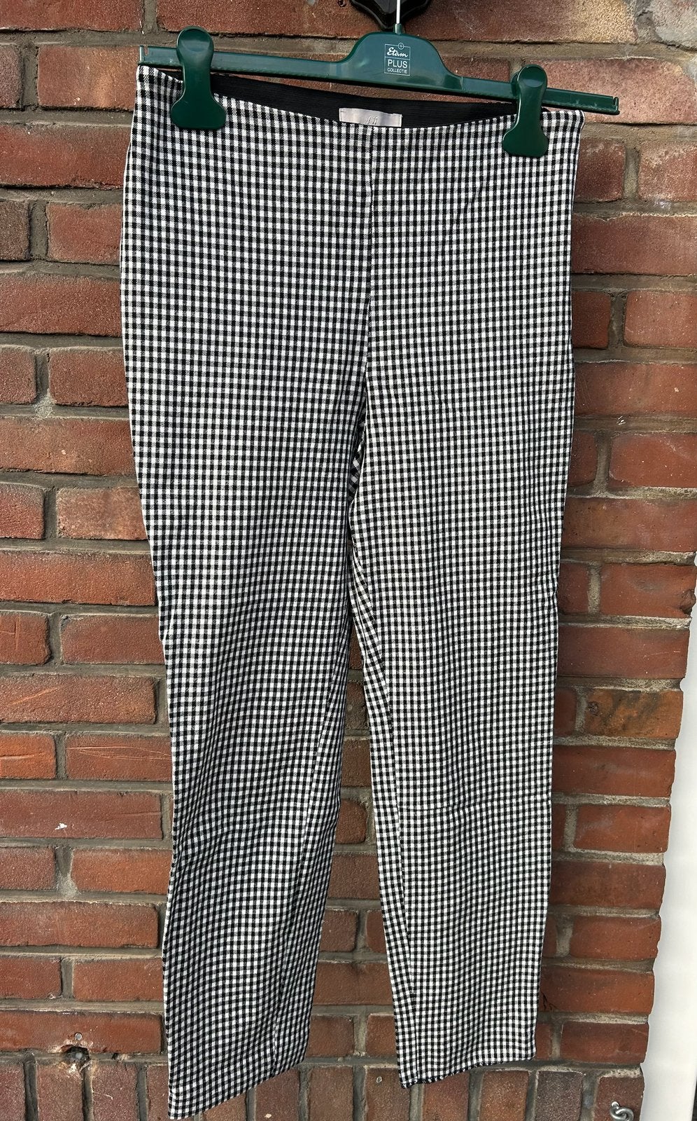 Broek met ruitjes H&M maat M, Maat 38/40 (M), Zwart, Ophalen of Verzenden, Zo goed als nieuw