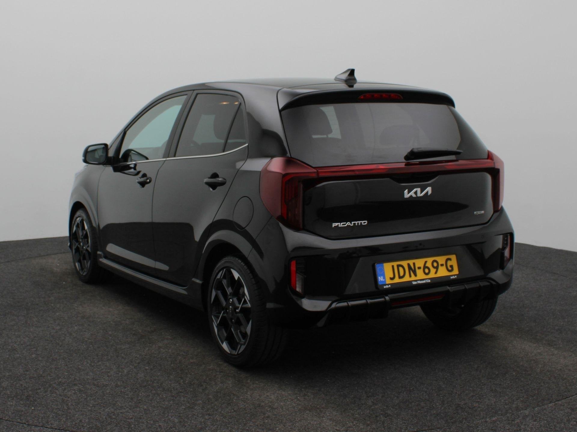Kia Picanto 1.0 DPI GT-Line Eerste eigenaar | 17 inch | Open, Auto's, Euro 6, 4 stoelen, Zwart, Origineel Nederlands