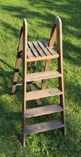 Vintage houten ladder, Ophalen, Gebruikt