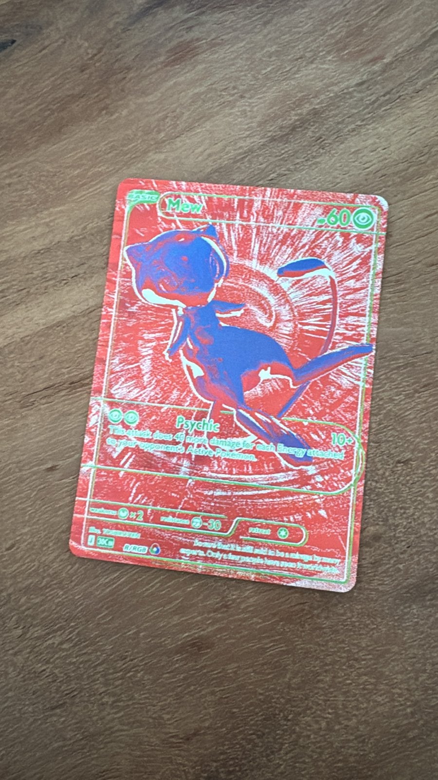 30th pokemon RGB Mew Pokémon kaart, Ophalen, Zo goed als nieuw, Losse kaart, Foil