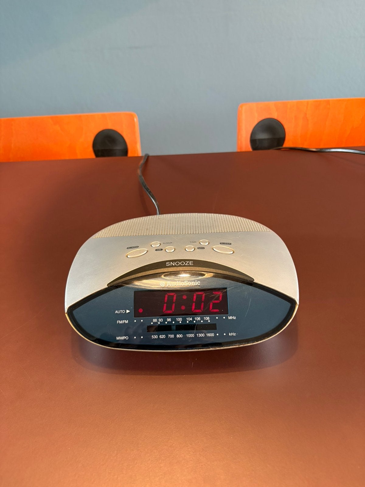Vintage Space Age wekkerradio Audio Sonic CL-466.770, Ophalen of Verzenden, Gebruikt, Overige typen