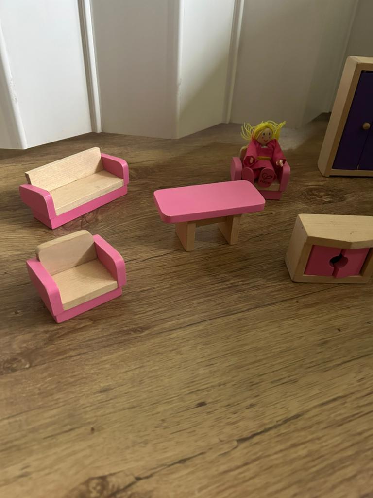 Houten poppenhuis meubels, Ophalen of Verzenden, Zo goed als nieuw, Toebehoren