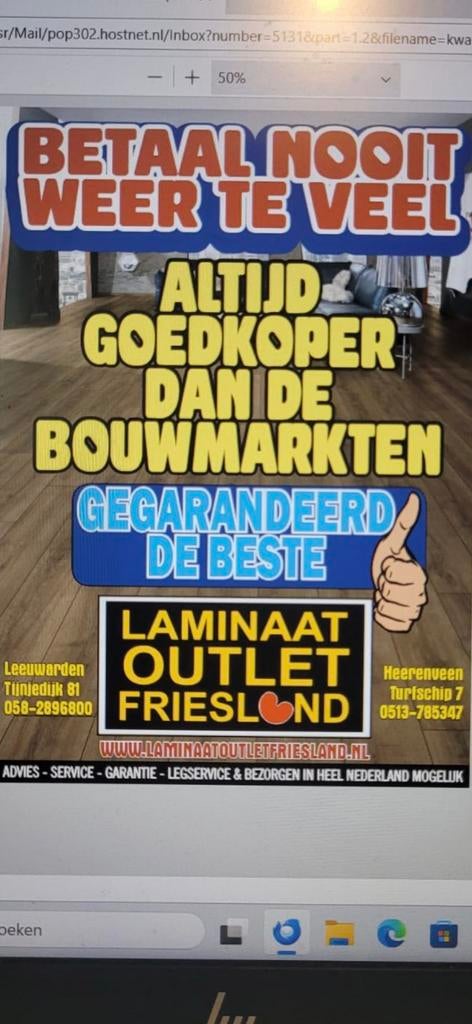 Laminaat Outlet Friesland: Goedkoper en Beter!, Ophalen of Verzenden, Nieuw, Laminaat