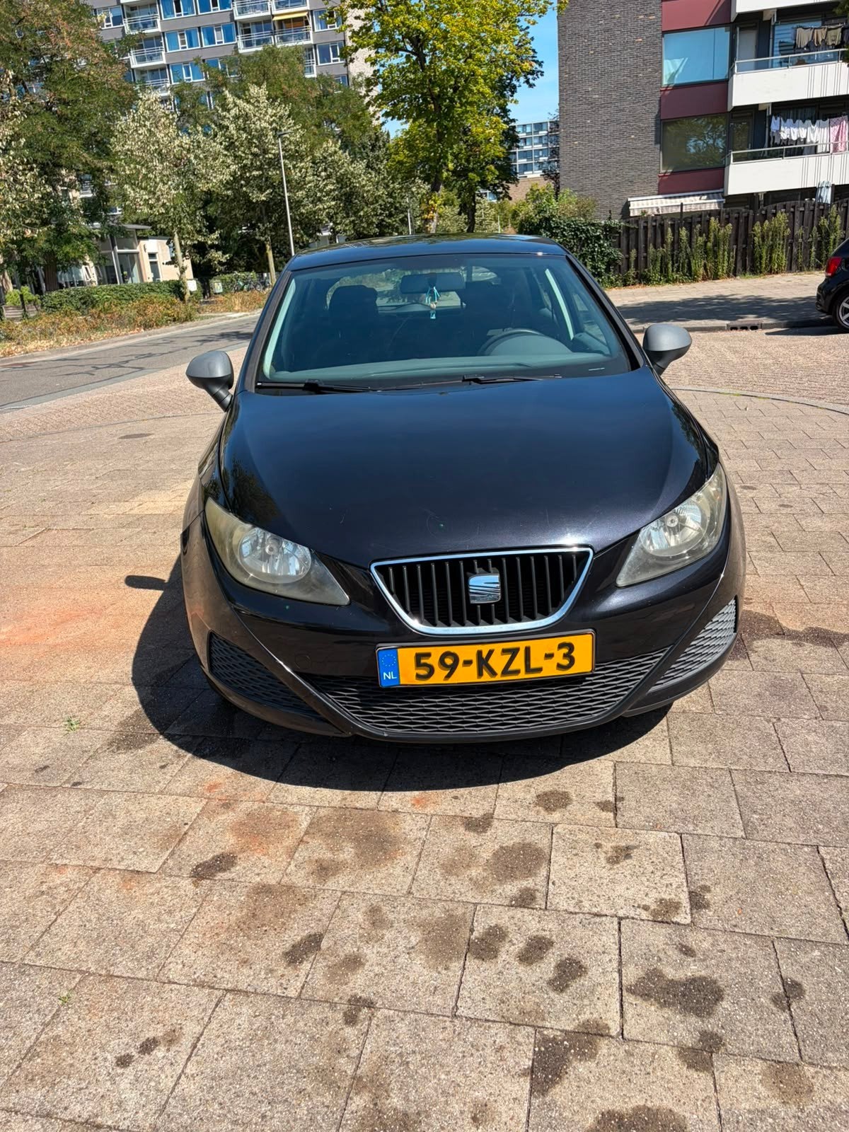 Seat Ibiza 1.2 44KW 5DRS 2010 Zwart, Auto's, Voorwielaandrijving, 40 €/maand, 1198 cc, Origineel Nederlands