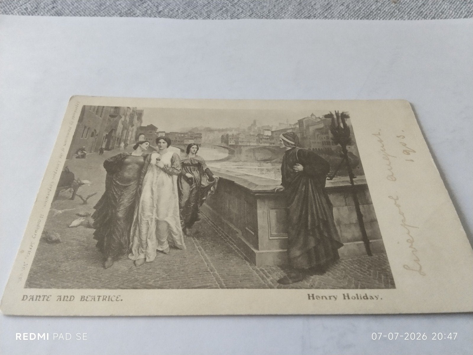 Oude Ansichtkaart: Dante en Beatrice (1903), Ophalen of Verzenden, Voor 1920, Ongelopen