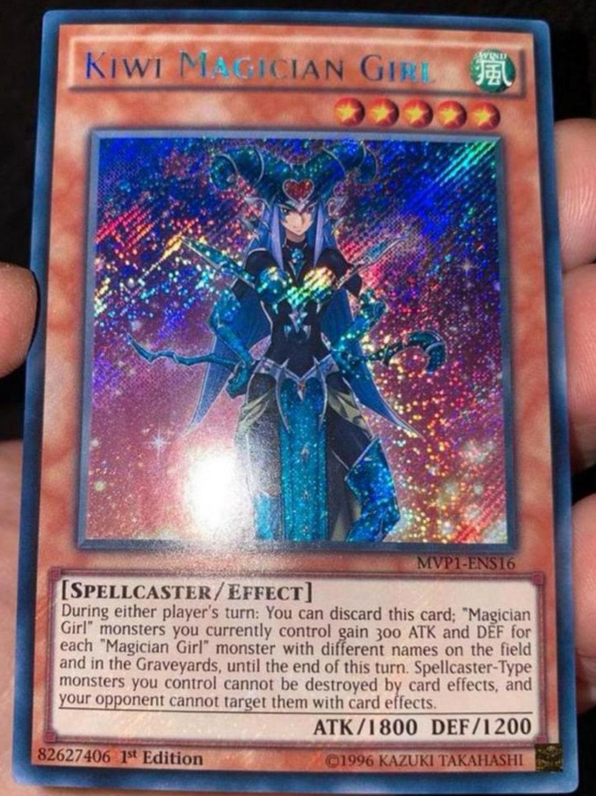 Yu-Gi-Oh! Kiwi Magician Girl MVP1 1st Movie Promo !, Hobby en Vrije tijd, Verzamelkaartspellen | Yu-gi-Oh!, Ophalen of Verzenden