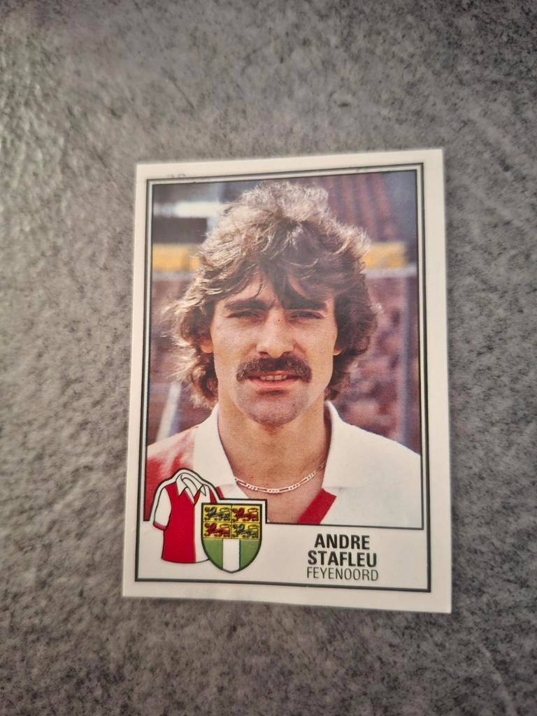 Panini sticker Voetbal 85. Speler Andre Stafleu Feyenoord., Verzenden, Zo goed als nieuw, Sticker