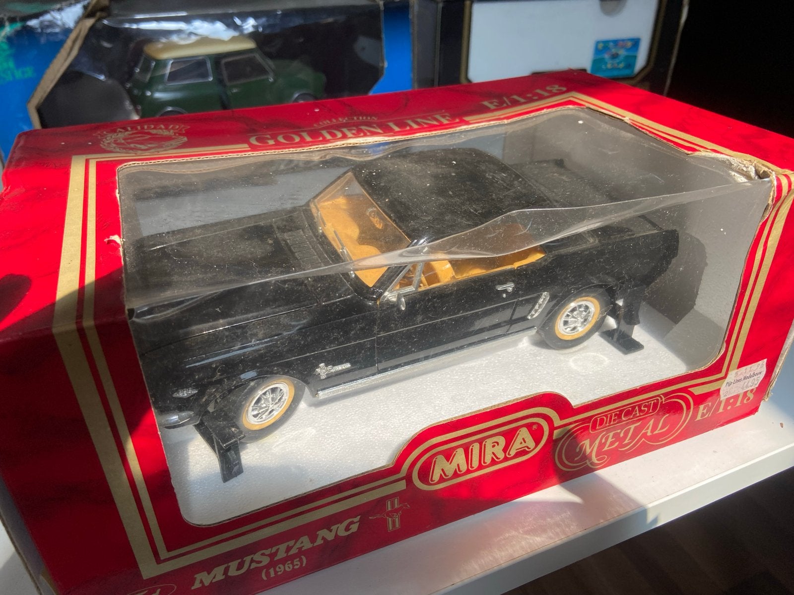 Mira Die Cast Metal Ford Mustang (1965) E/1:18, Hobby en Vrije tijd, Modelauto's | 1:18, Ophalen of Verzenden, Zo goed als nieuw