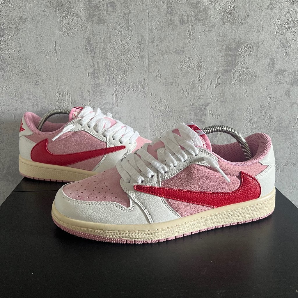 Nike Air Jordan 1 Low Travis Scott Pink Suede 42 en 44, Wit, Nike, Nieuw, Ophalen of Verzenden