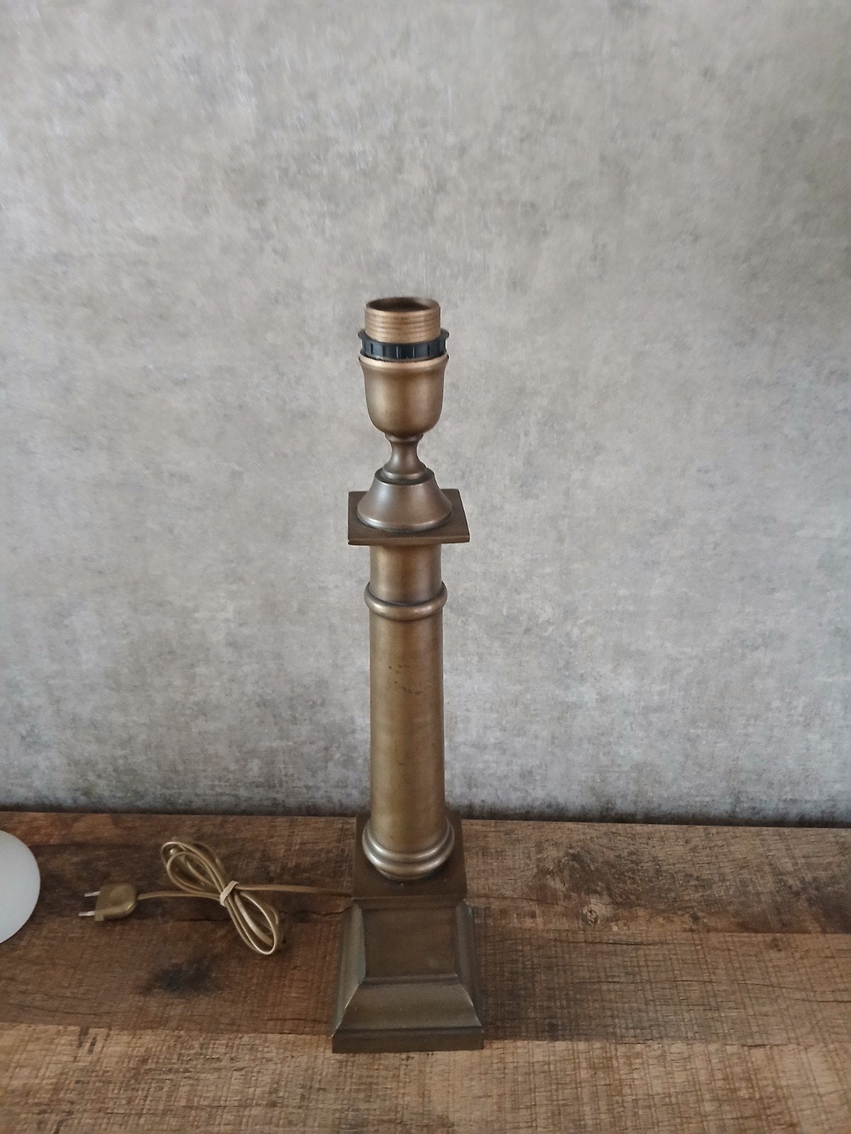 Vintage messing tafellamp - Klassiek design, Ophalen of Verzenden