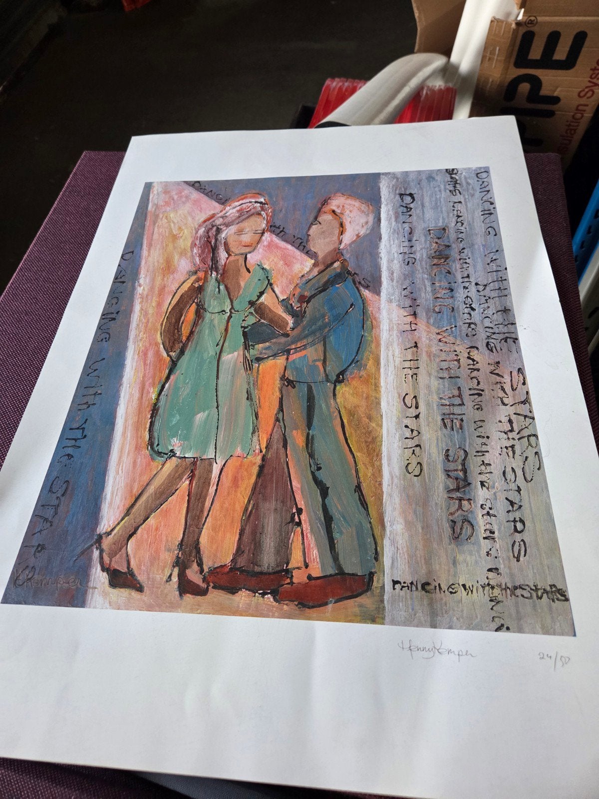 Gesigneerde print 'Dancing with the Stars' - Henry Kempen, Ophalen of Verzenden