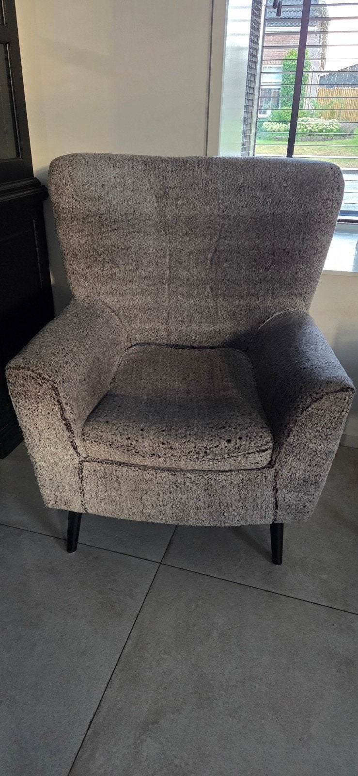 2 grijze teddy fauteuils van Kwantum, zo goed als nieuw, Ophalen, Gebruikt, Teddy, 75 tot 100 cm