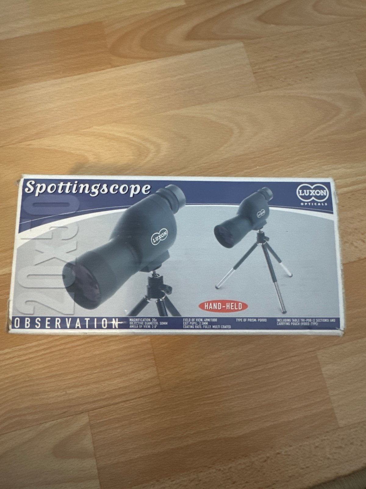 Luxon Opticals Spotting Scope 20x40 met Statief en Tas, Gebruikt, Lenzentelescoop (refractor), Met statief, Ophalen of Verzenden