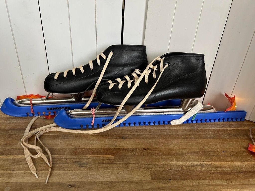 Zandstra Lage Noren Maat 39 – Zwarte Leren Schaatsen, Ophalen of Verzenden, Noren, Gebruikt, Zandstra