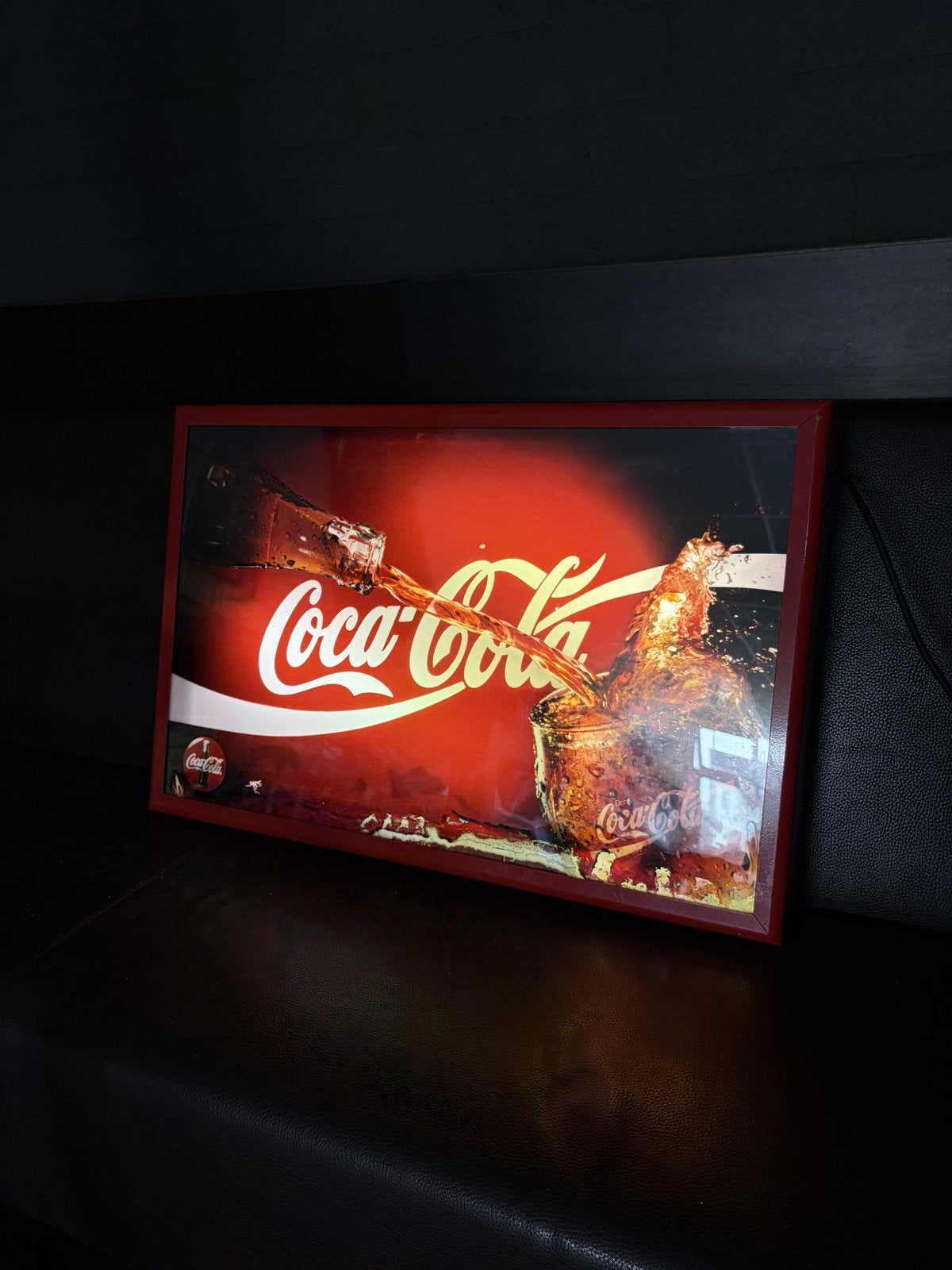 Origineel Coca-Cola Reclamebord met Verlichting, Ophalen, Gebruikt, Reclamebord