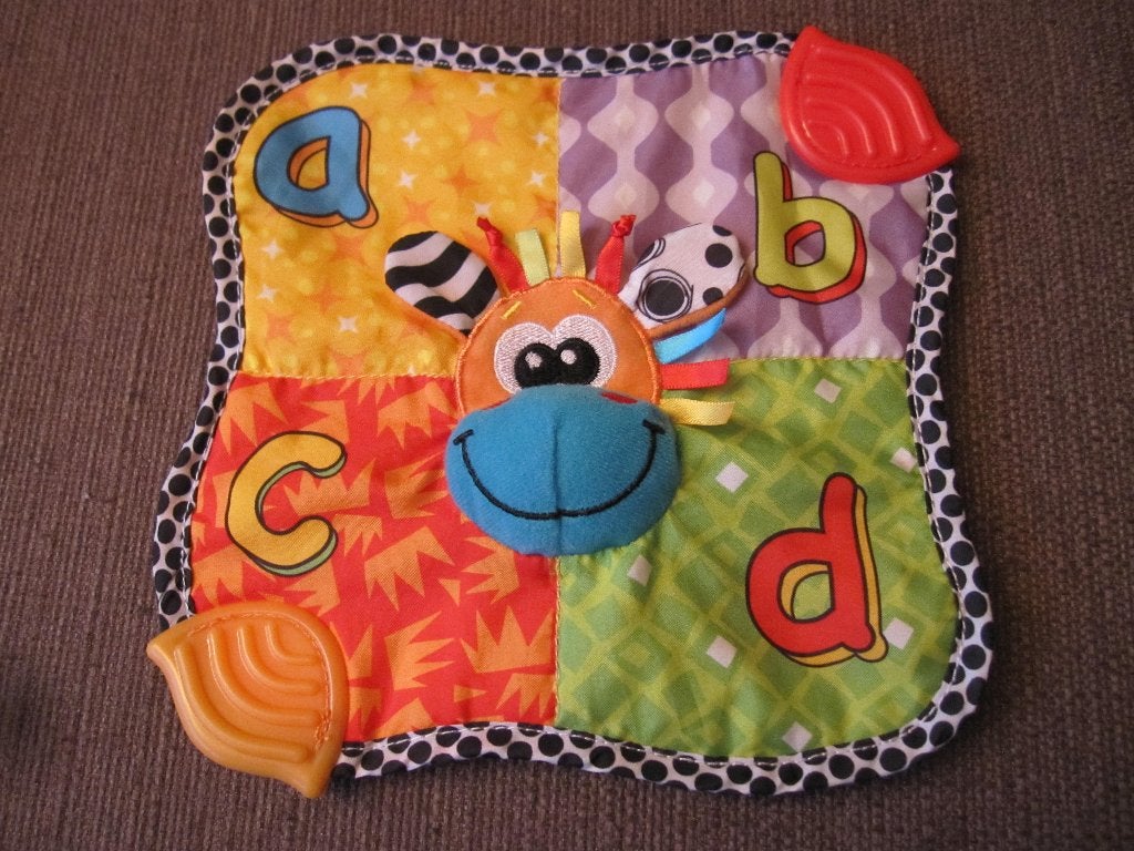 Bambino koe giraf ABCD knuffeldoekje lapje felle kleuren 3,-, Ophalen of Verzenden, Zo goed als nieuw, Overige typen