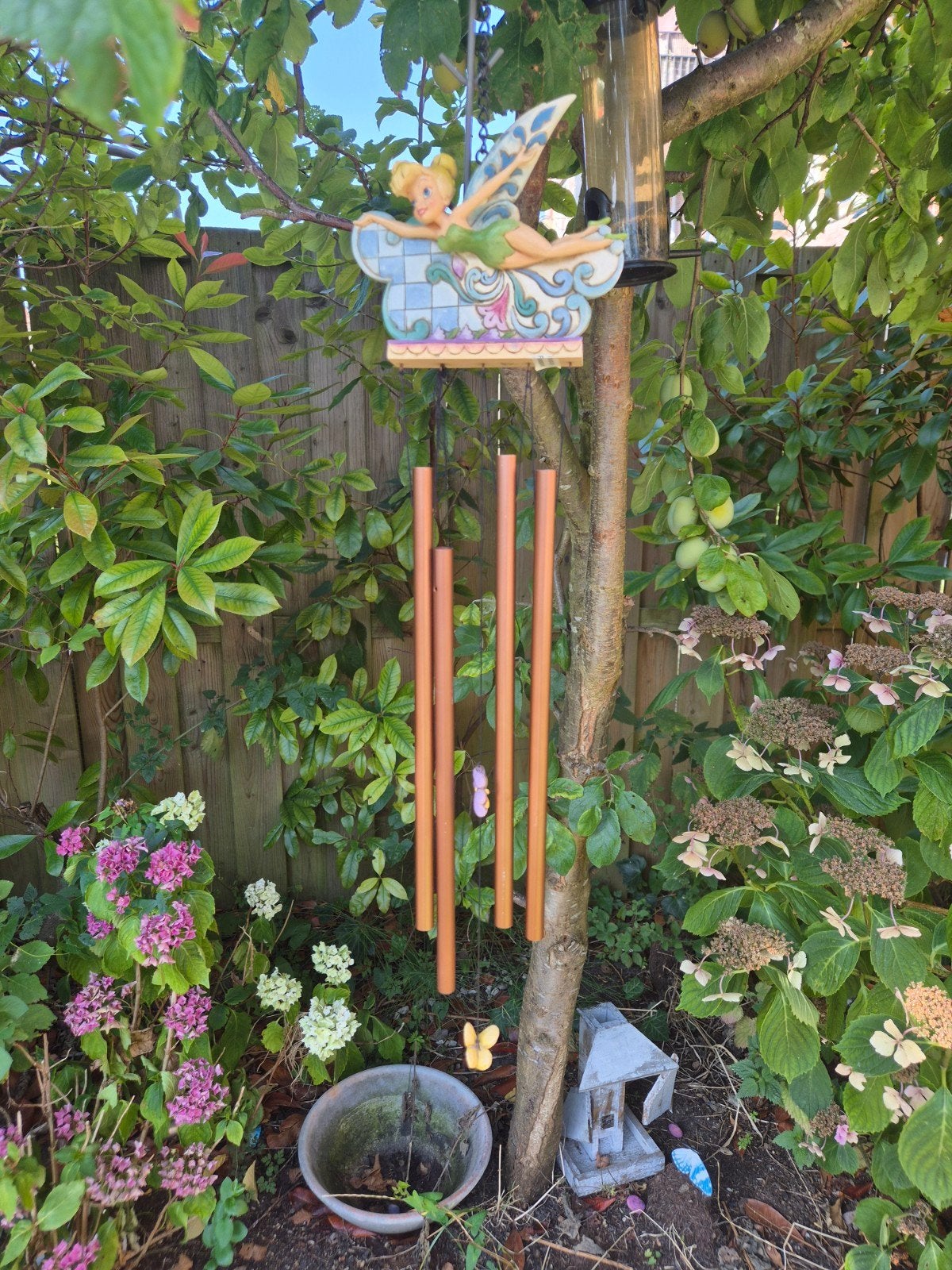 Jim Shore Tinkerbell windgong - retired, Verzamelen, Disney, Gebruikt, Beeldje of Figuurtje, Overige figuren, Ophalen of Verzenden