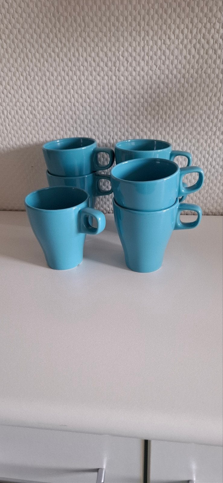 7  Ikea  mokken Fägrik blauw, IKEA, Ophalen of Verzenden, Zo goed als nieuw, Overige stijlen