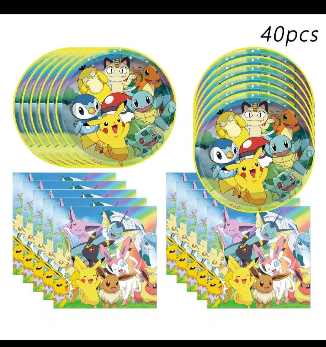 Nieuwe Pokémon Feestartikelen Set - Borden & Servetten, Hobby en Vrije tijd, Feestartikelen, Ophalen, Nieuw, Feestartikel, Verjaardag