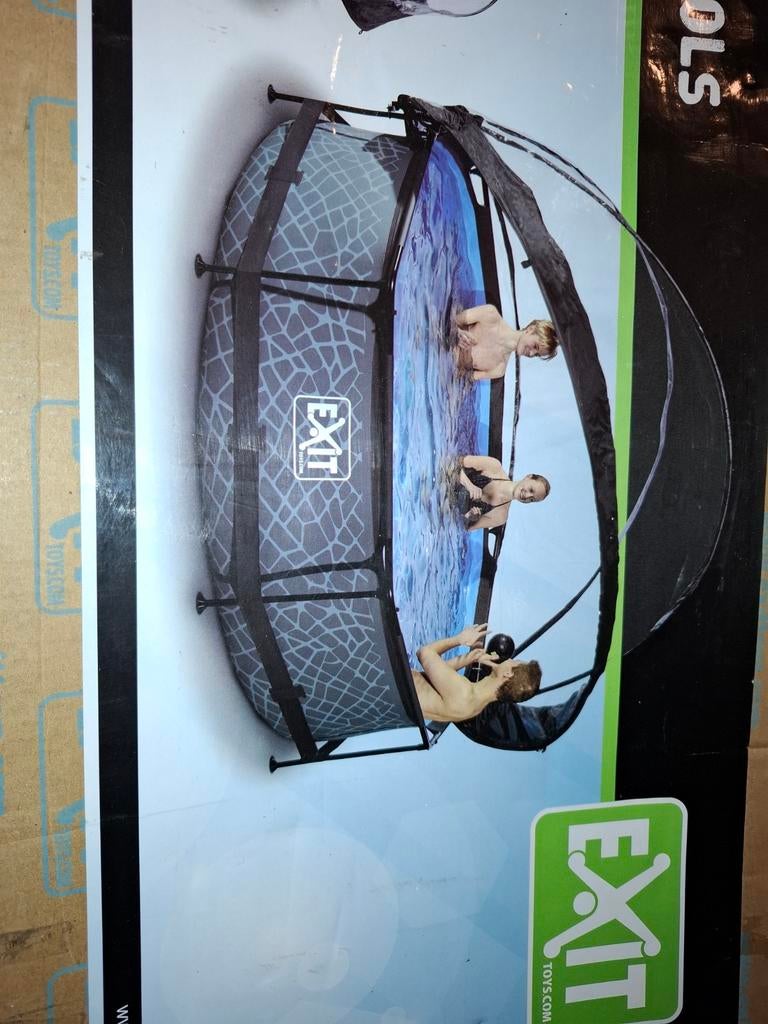 EXIT Toys Zwembad met overkapping en Intex zandfilterpomp, Tuin en Terras, Zwembaden, Ophalen, Gebruikt, 200 tot 300 cm, 80 tot 120 cm