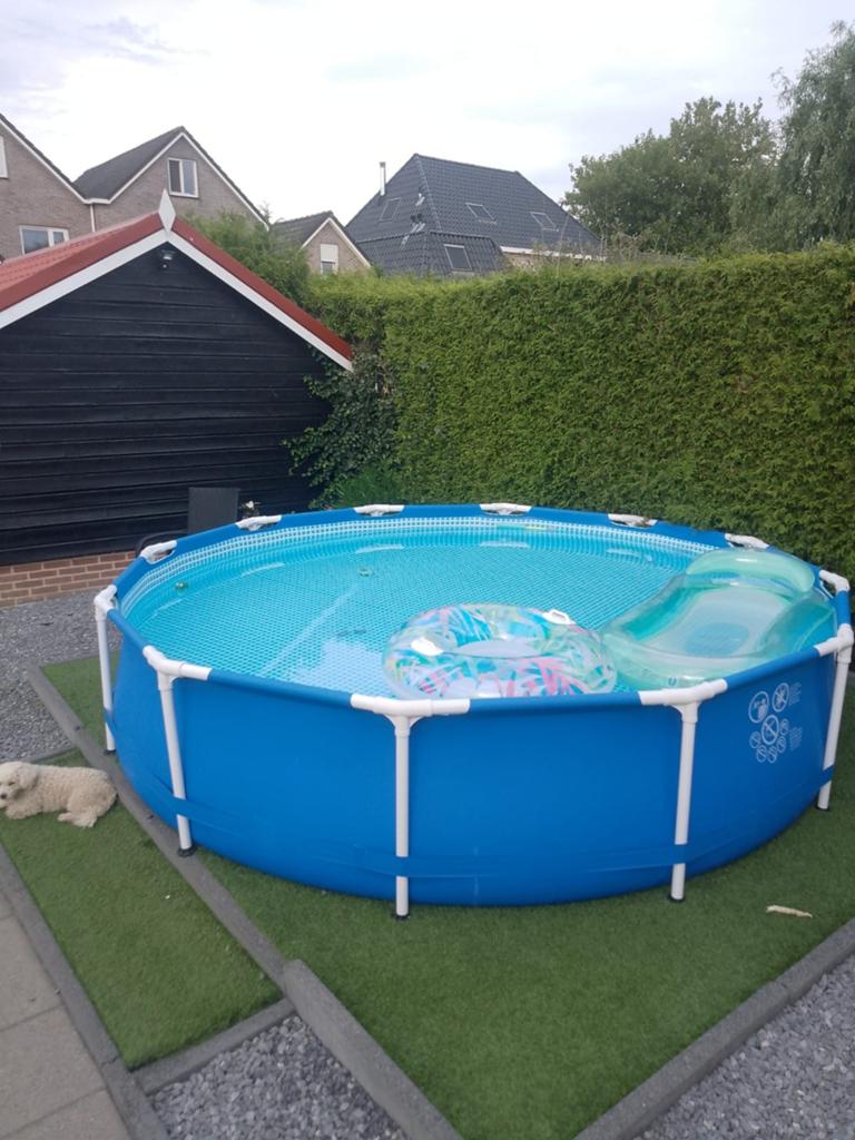 Mooi groot intex zwembad doorsnee 366 x 76, Ophalen, Minder dan 80 cm, Rond, 300 cm of meer