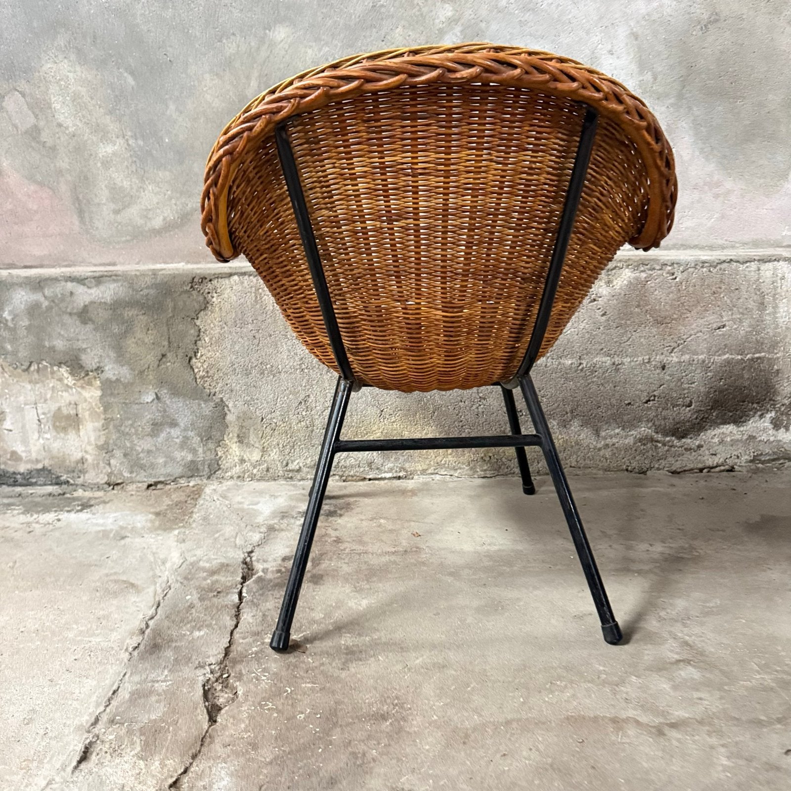 Vintage Rotan Rohe Noordwolde Riet Stoel, Ophalen of Verzenden