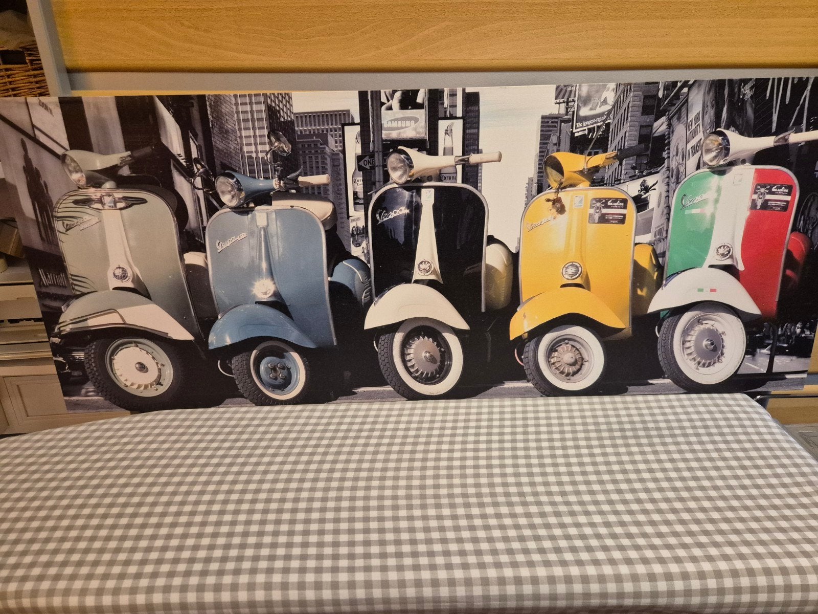 Canvas doek Vespa, Verzenden, Benzine