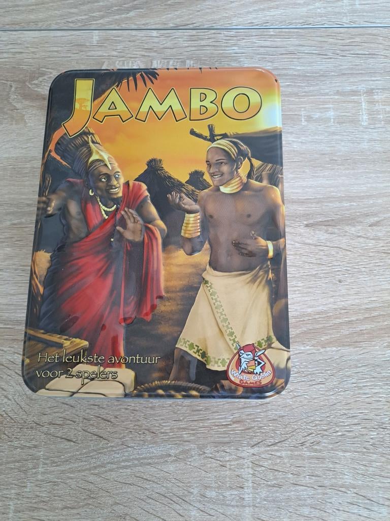 Jambo bordspel met uitbreiding, Een of twee spelers, Ophalen of Verzenden, Gebruikt, White Goblin Games