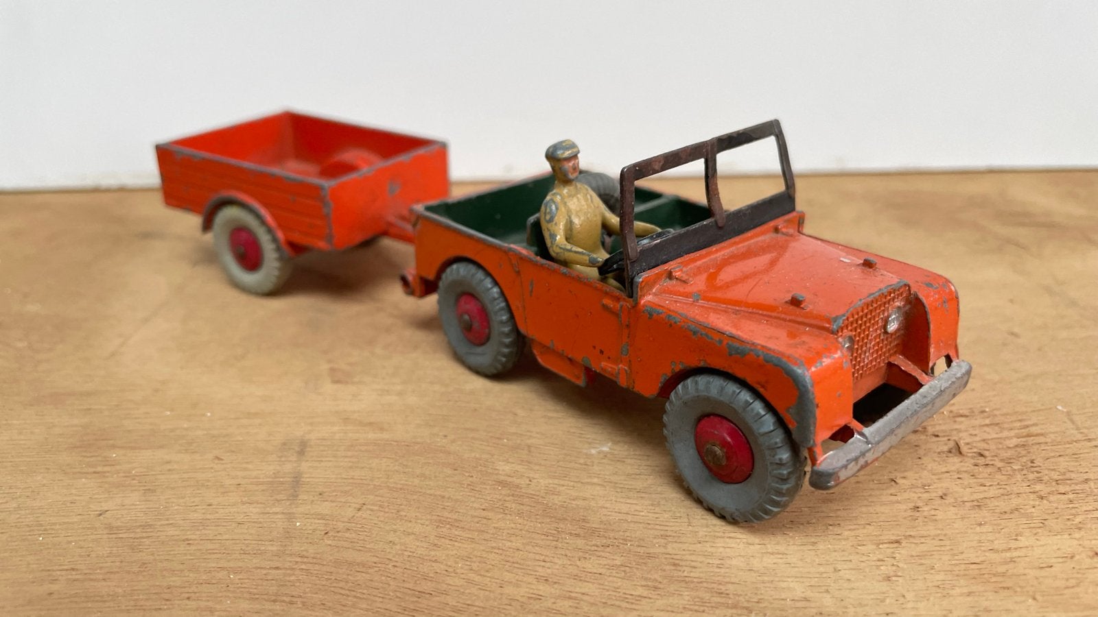 Dinky Toys Land Rover met aanhanger - Vintage Speelgoed, Ophalen of Verzenden
