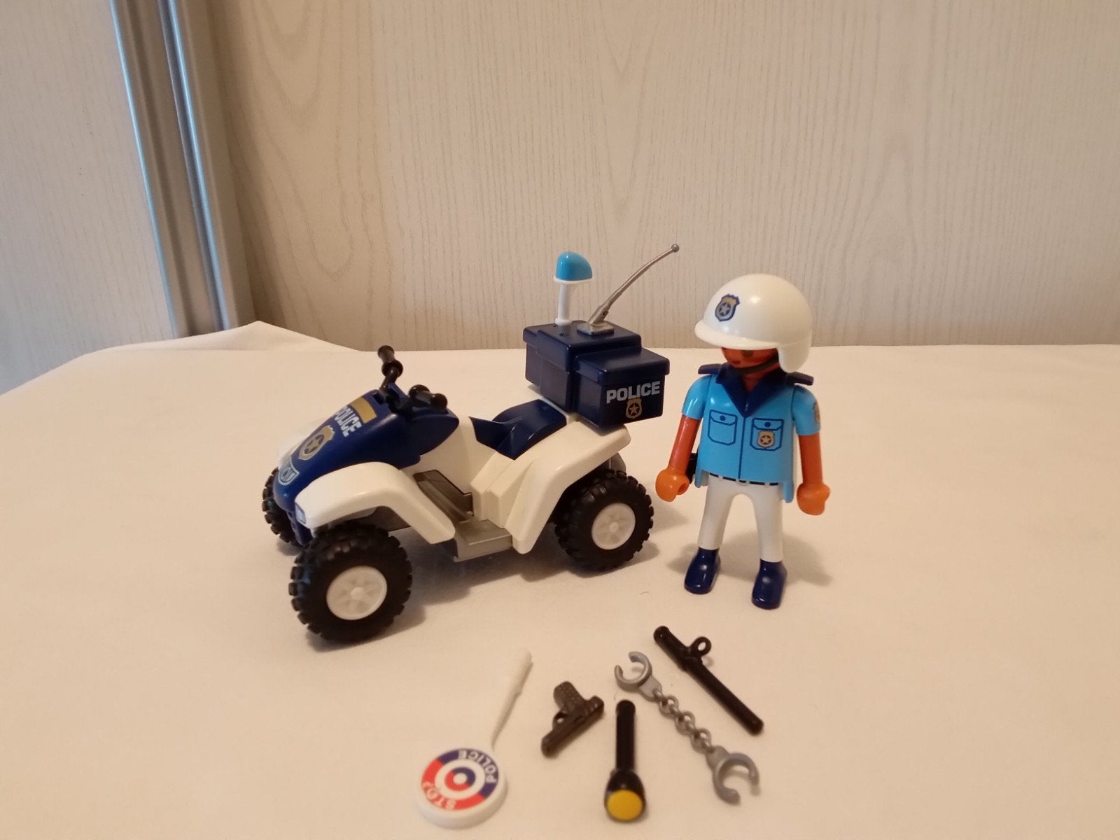 Playmobil 3655 politie quad compleet met pull-back systeem., Gebruikt, Complete set, Voertuig, Ophalen of Verzenden