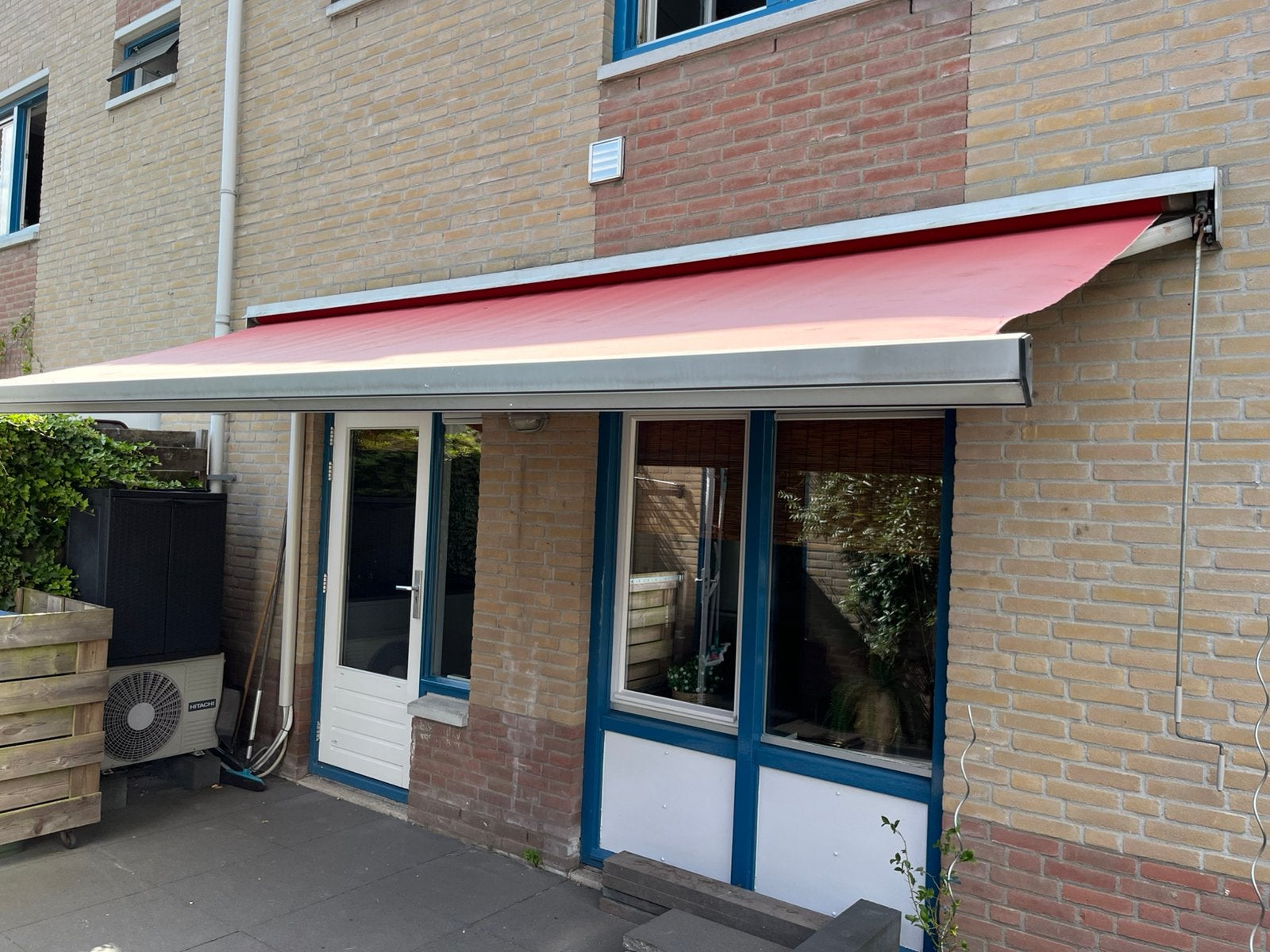 Handmatig zonnescherm 5 x 3m, Tuin en Terras, Zonneschermen, Ophalen, 450 cm of meer, Zo goed als nieuw, 150 tot 300 cm