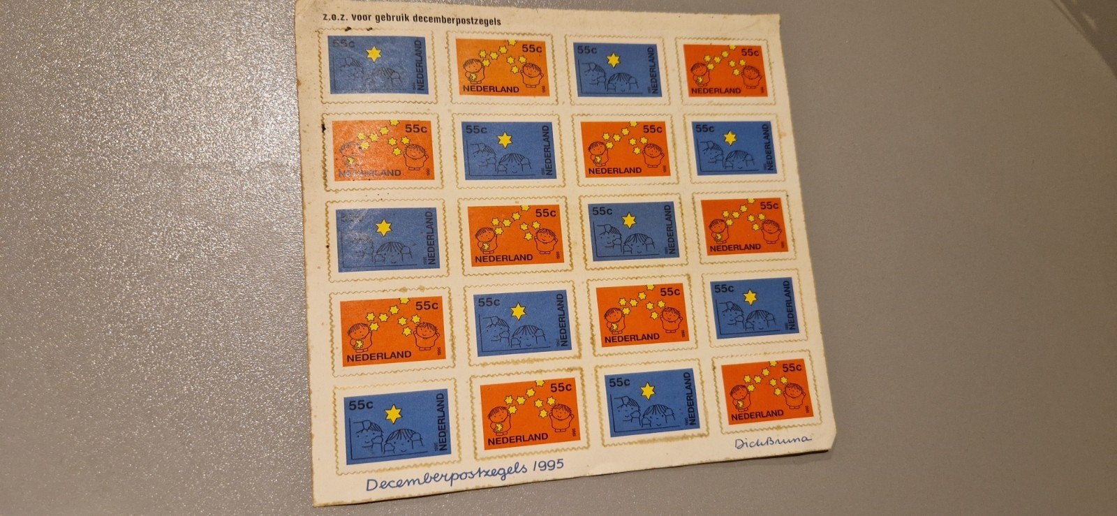 Nijntje december postzegels 1995 Dick Bruna, Postzegels en Munten, Postzegels | Nederland, Ophalen of Verzenden