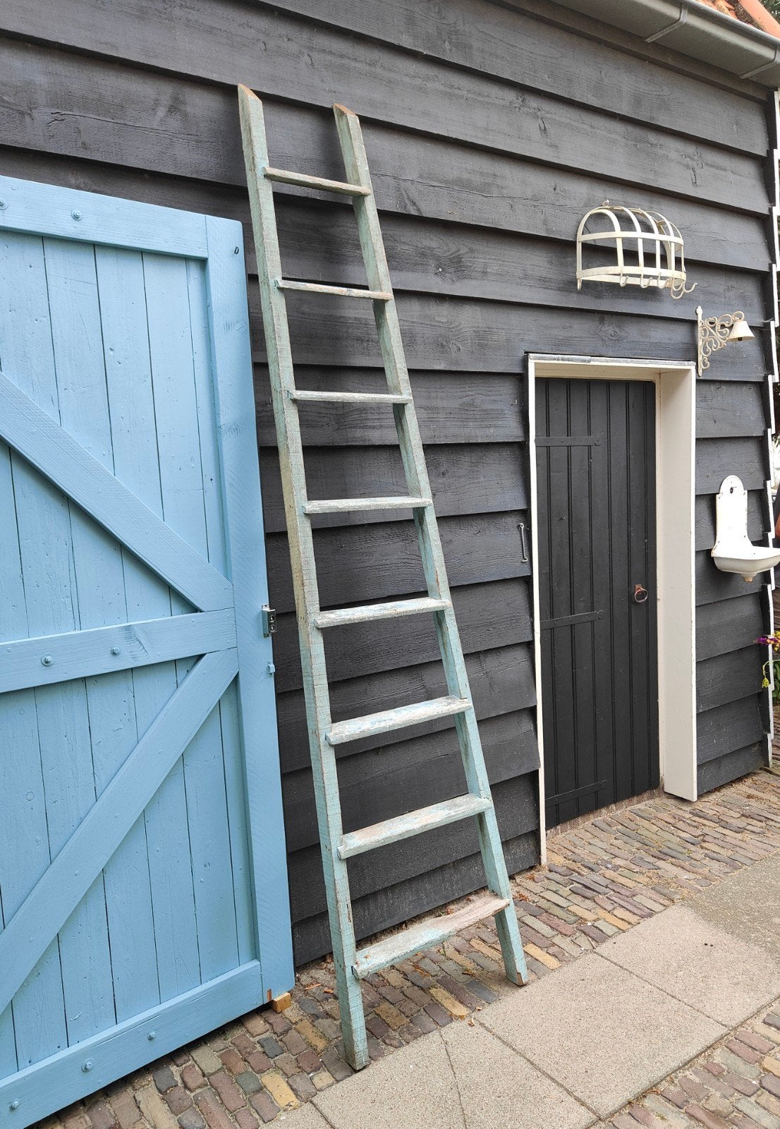 Decoratieve Brocante Ladder - Vintage Houten Ladder, Ophalen, Gebruikt, Ladder, 2 tot 4 meter