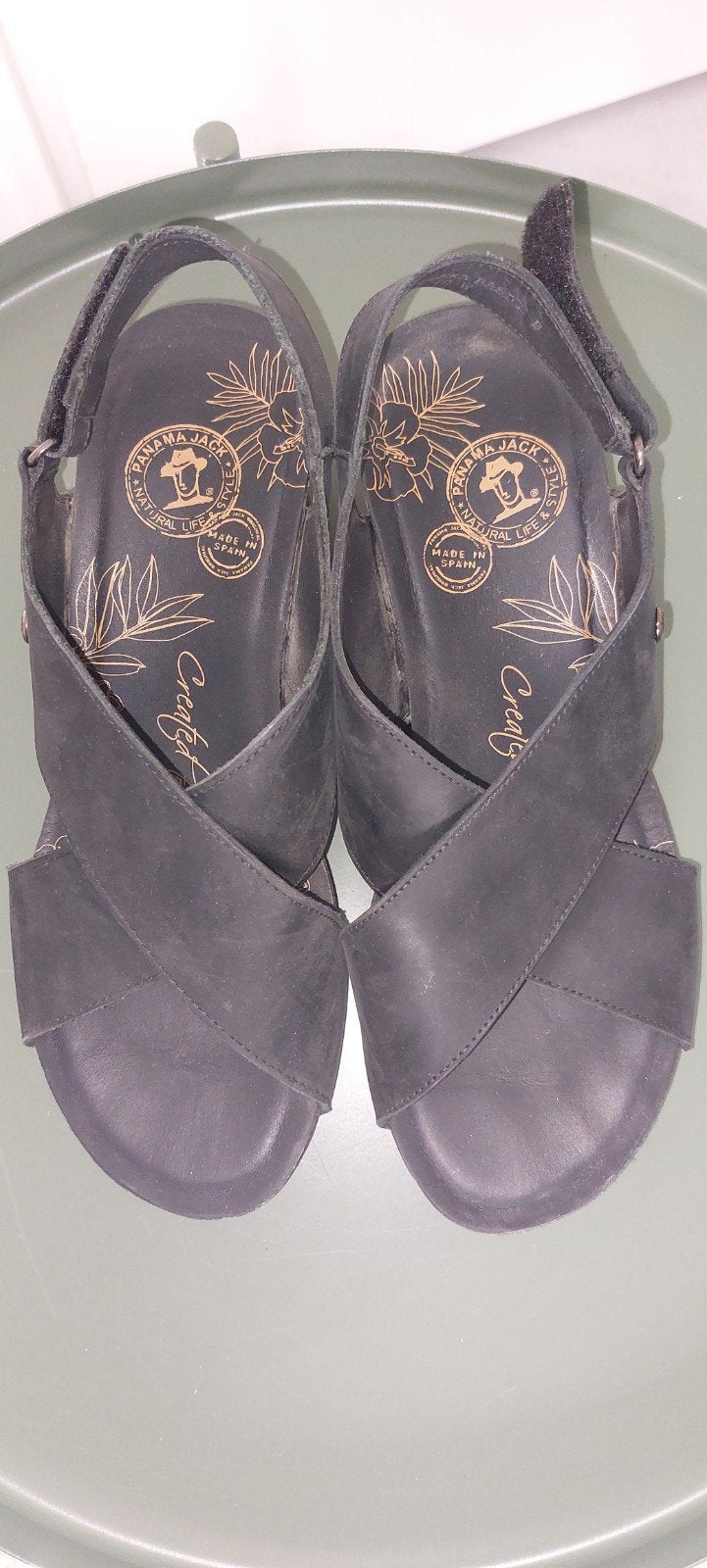 Panama Jack Sandalen met sleehak, zwart, maat 40, Verzenden