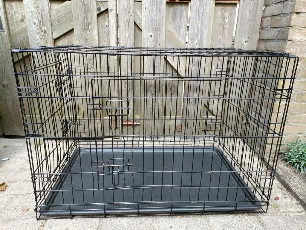 Hondenbench zwart 90lx57bx64h, Ophalen, Gebruikt, 75 tot 110 cm, Minder dan 65 cm
