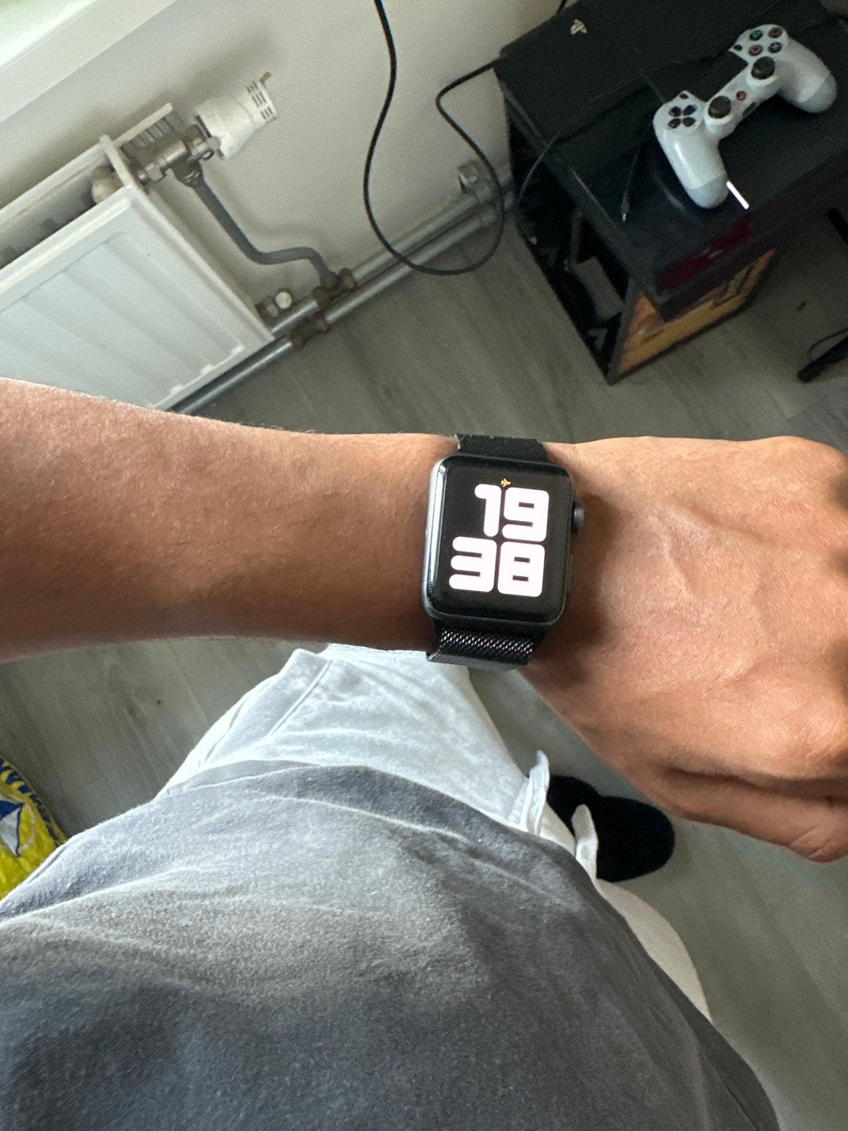 Apple Watch Series 3 (GPS) - Spacegrijs met zwart bandje, Ophalen, Zwart, IOS, Waterdicht