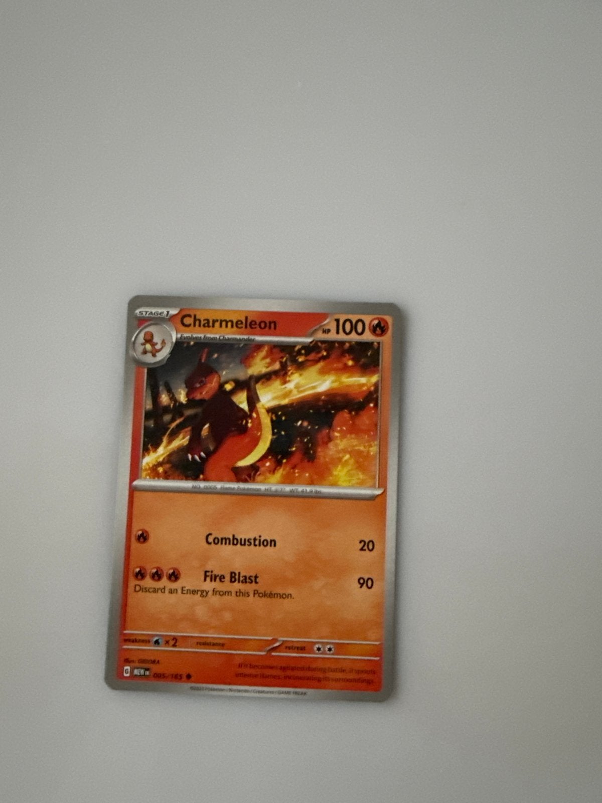 Charmeleon Pokémon kaart 021/163, Hobby en Vrije tijd, Verzamelkaartspellen | Pokémon, Ophalen of Verzenden, Gebruikt, Losse kaart