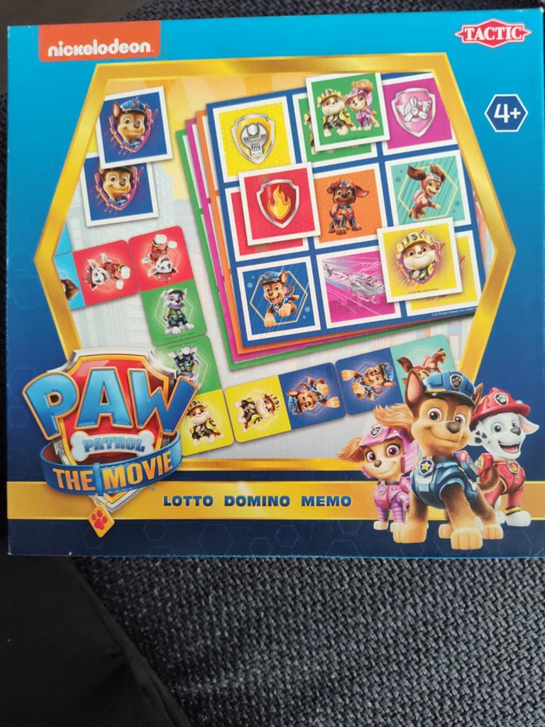 Paw Patrol lotto, domino, memo spel, Een of twee spelers, Ophalen of Verzenden, Zo goed als nieuw, Nickelodeon
