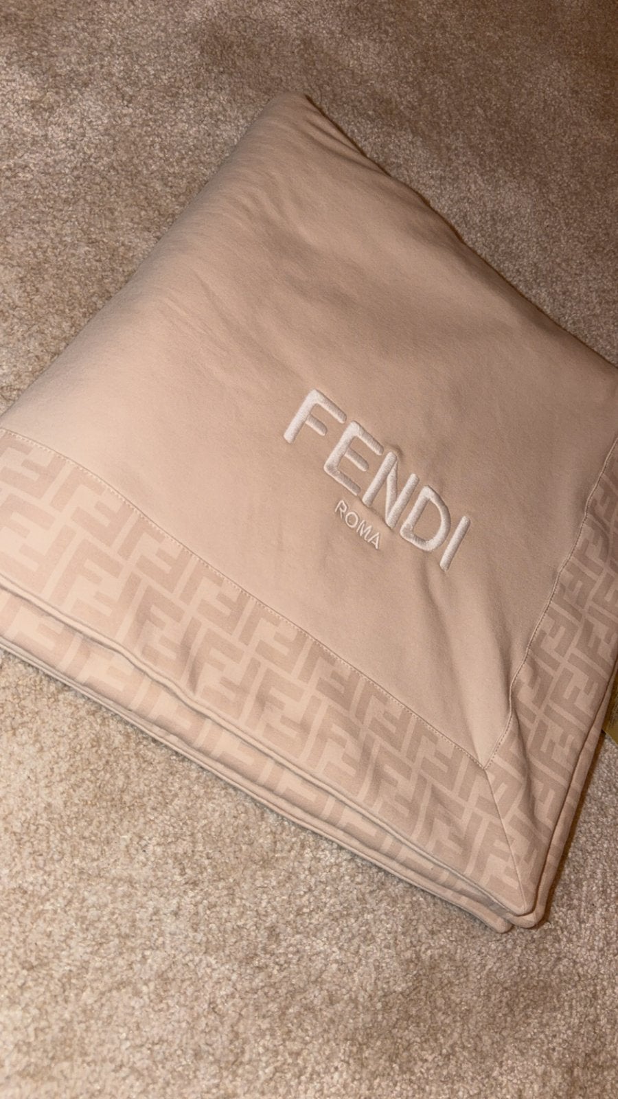 Fendi deken voor baby's - Zo goed als nieuw, Wasbaar, Zo goed als nieuw, Beige, Deken