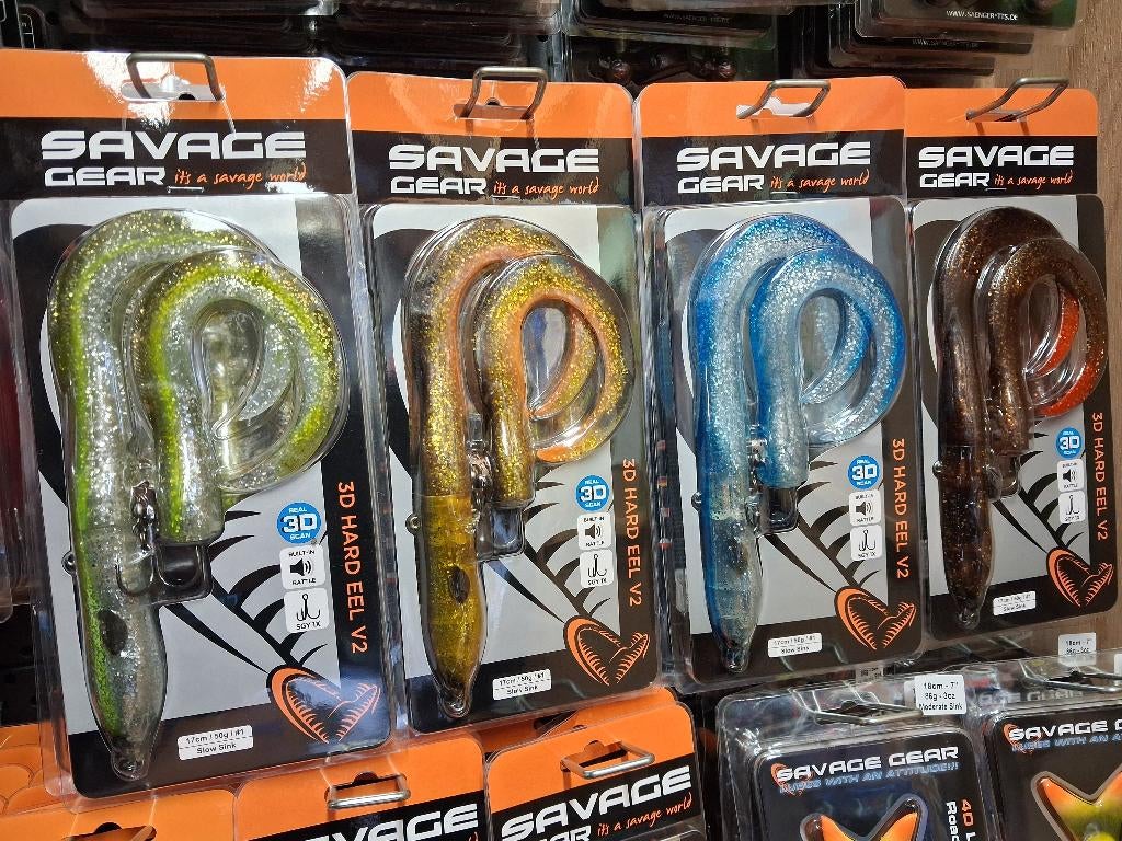 Set van 4x SG 3D Hard Eel V2 17cm/50g (4 kleuren)