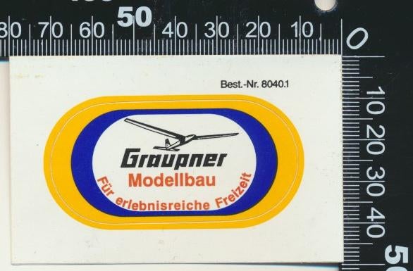 Sticker: Graupner Modellbau (4), Verzamelen, Stickers, Zo goed als nieuw, Bedrijf of Vereniging, Ophalen of Verzenden
